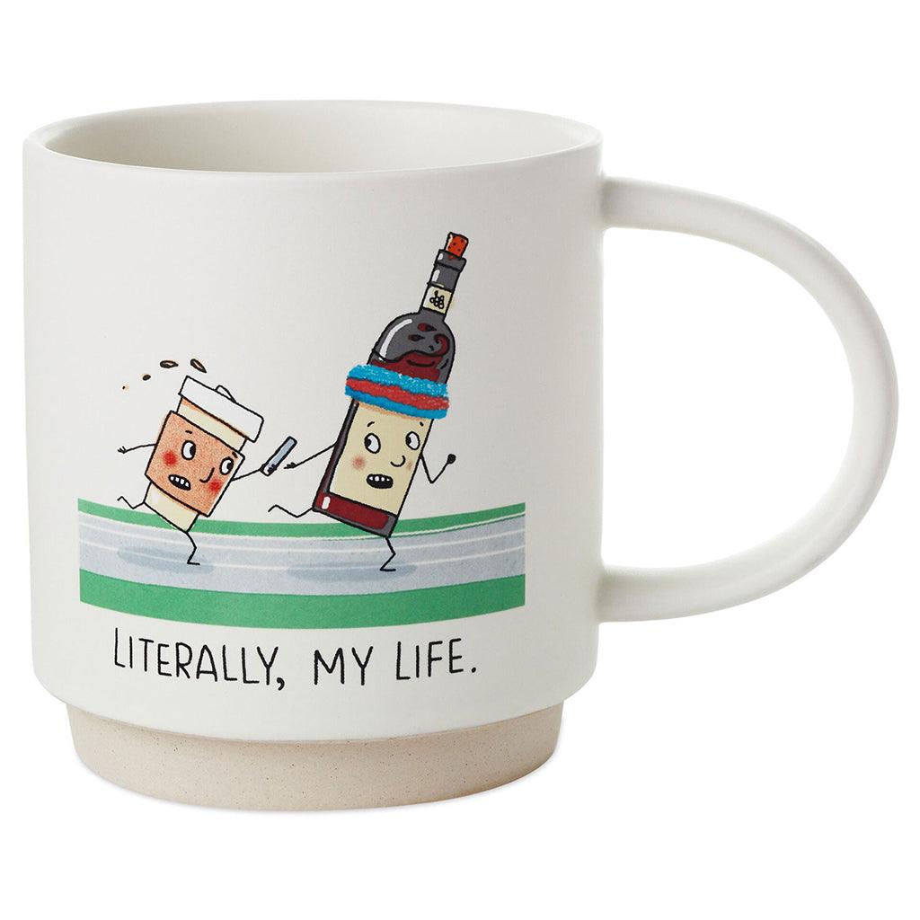 Hallmark  Coffee and Wine Relay Funny Mug, 16 oz.