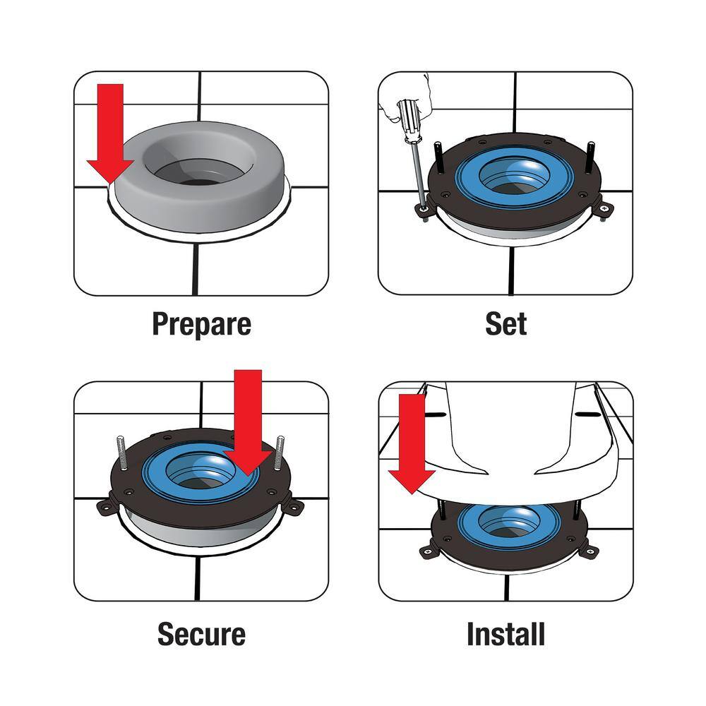 DANCO HydroSeat Stainless Steel Toilet Flange Repair 10672X