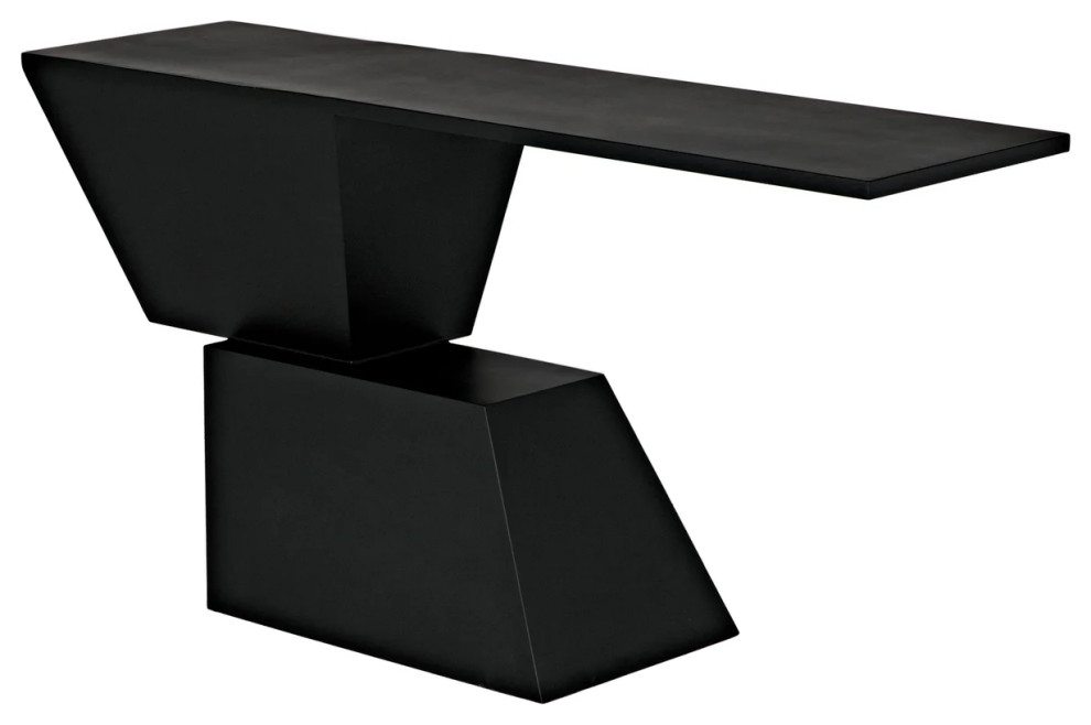 Noir Furniture Pieta Console  Black Steel   Industrial   Console Tables   by GwG Outlet  Houzz