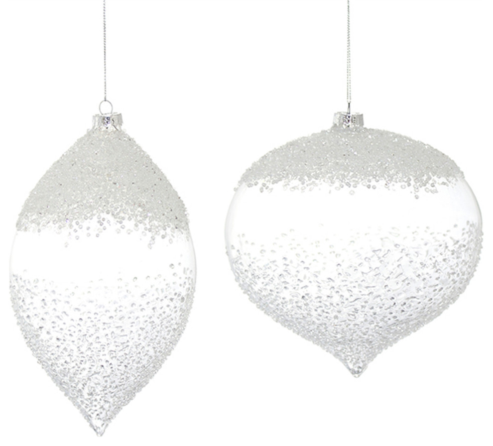 Ornament  4 Piece Set  7.25 quotH  9 quotH Glass   Transitional   Christmas Ornaments   by Timeout PRO  Houzz