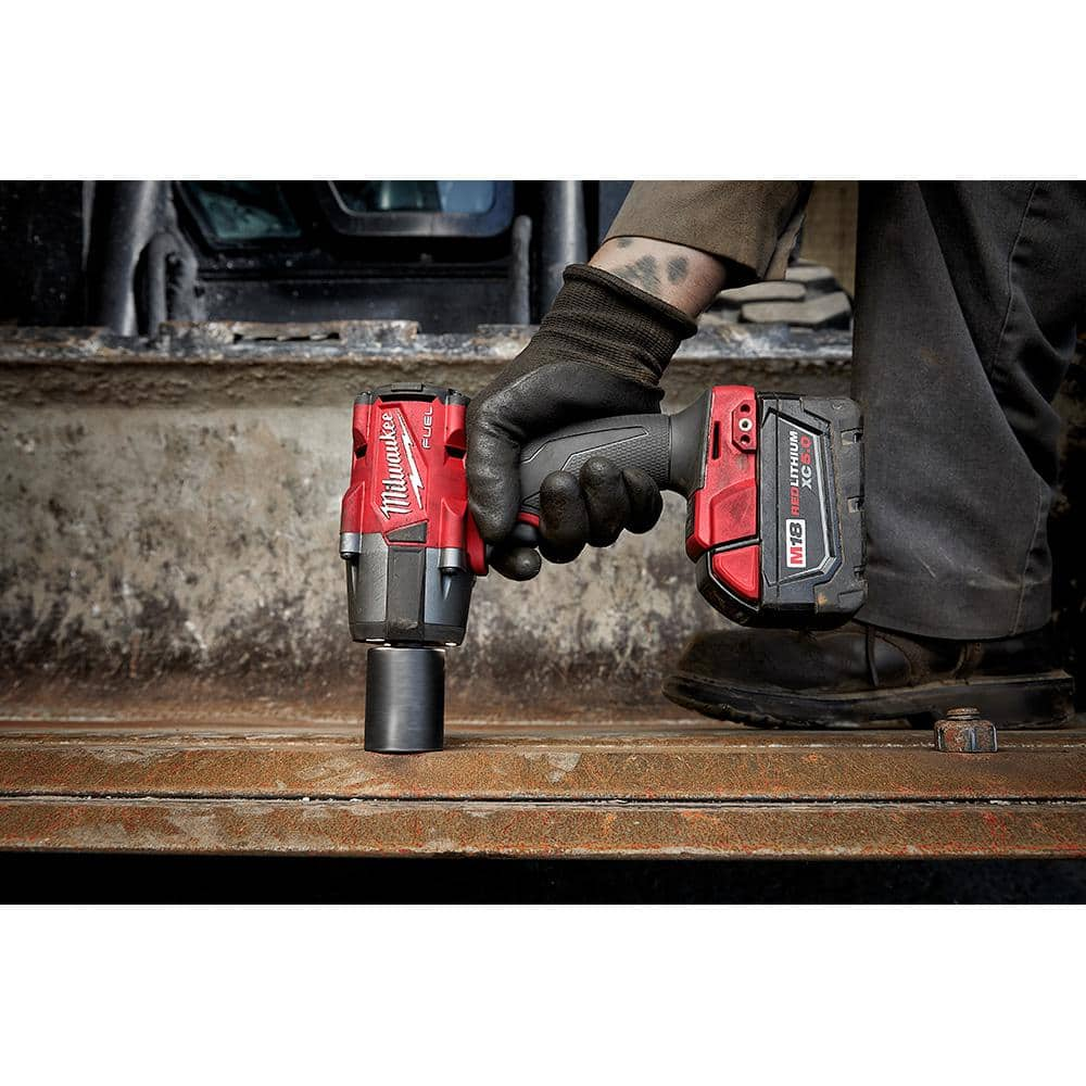 Milwaukee M18 FUEL Gen-2 18V Lithium-Ion Brushless Cordless Mid Torque 1/2 in. Impact Wrench & 3/8 in. Wrench w/Friction Ring 2962-20-2854-20