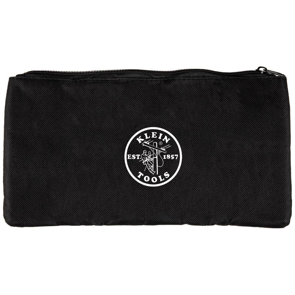 Klein Tools 13 in. Zipper Pouch Bag for Tone and Probe PRO Kit Black Nylon VDV770-500