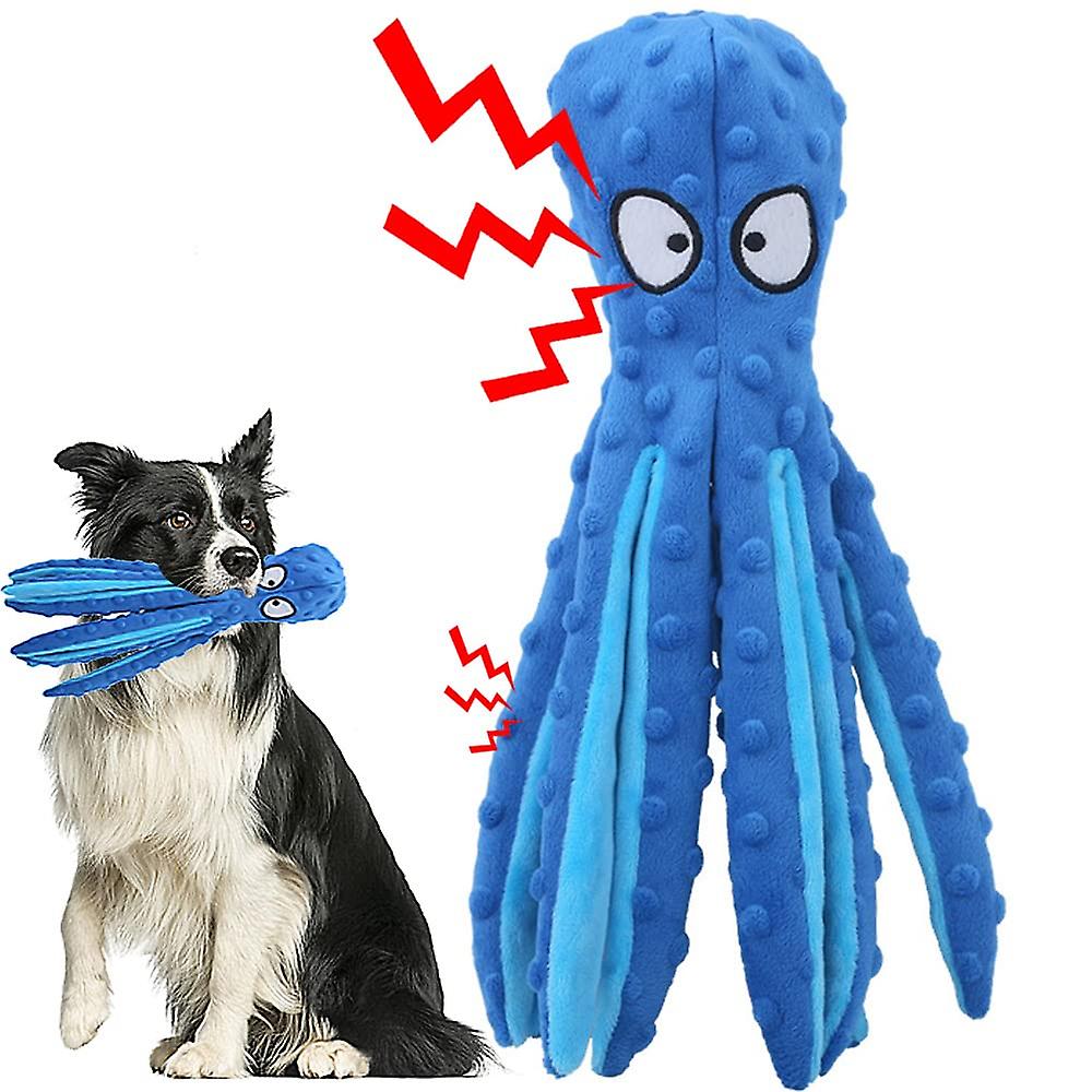 Squeaky Dog Plush Toy Unfilled Octopus Dog Chew Toy Plush Dog Teeth Cleaning Toy With Crepe Paper Suitable For Medium And Large Dogs New