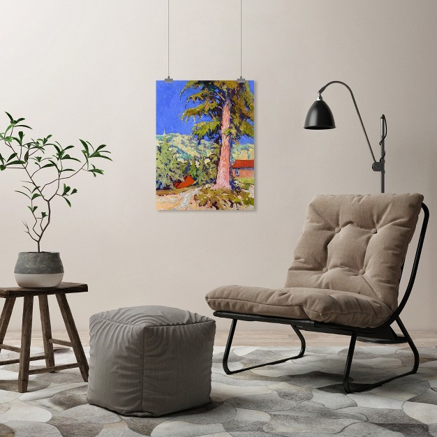 Americanflat Botanical Wall Art Room Decor Landscape With Big Pine Tree By Suren Nersisyan