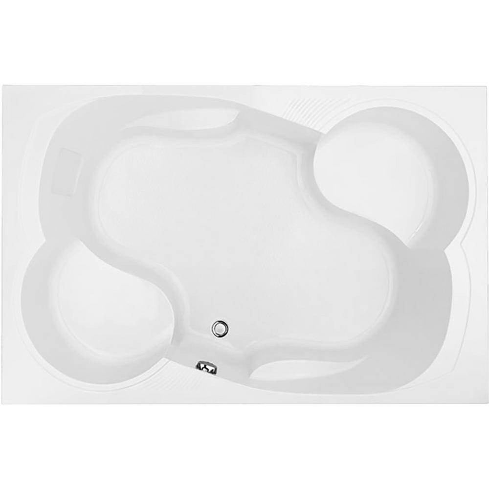 Hydro Systems Makyla 75 in. x 48 in. Rectangular Drop-in Bathtub in White MAK7548ATO-WHI