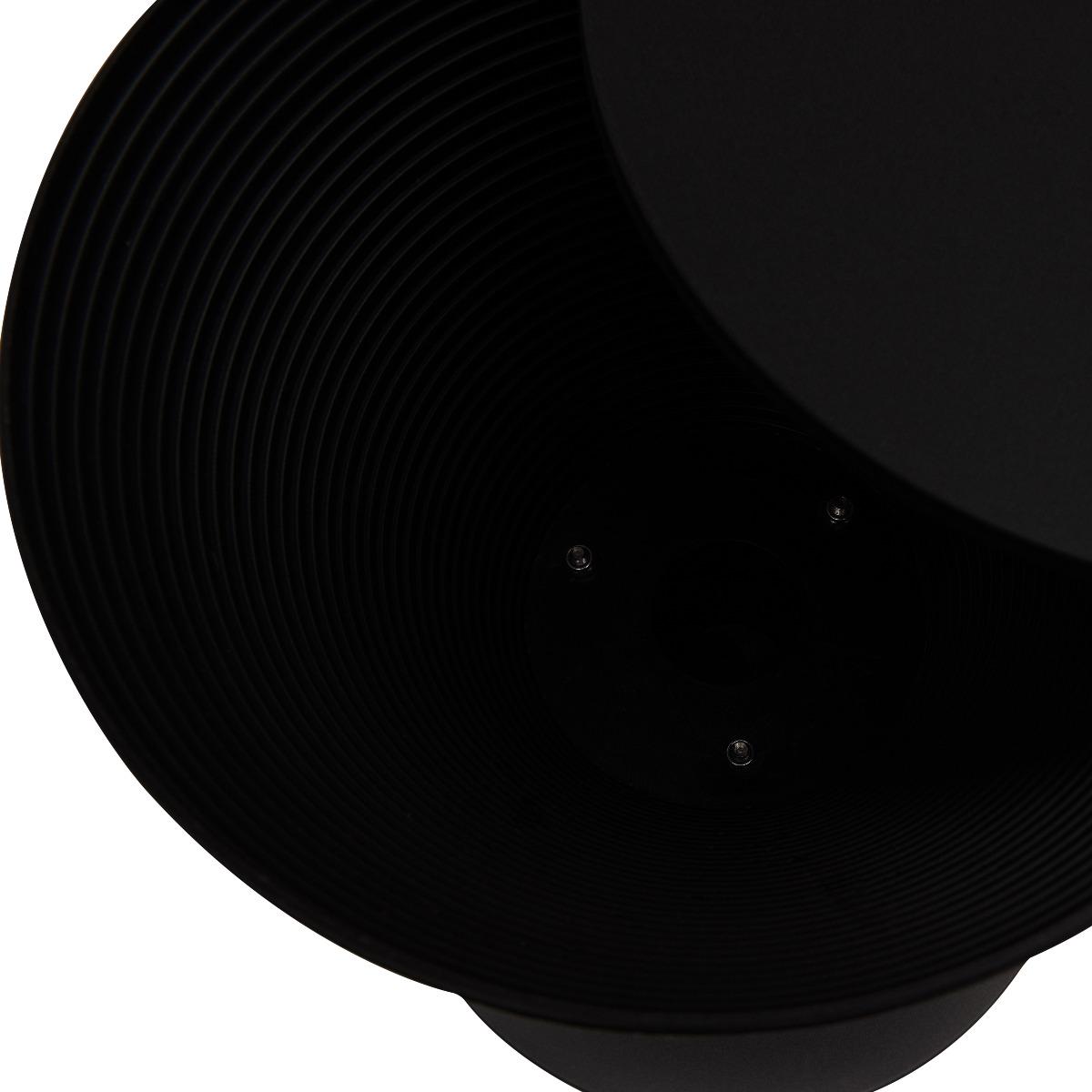 LeisureMod Boyd Modern Round Plastic Side Table Black