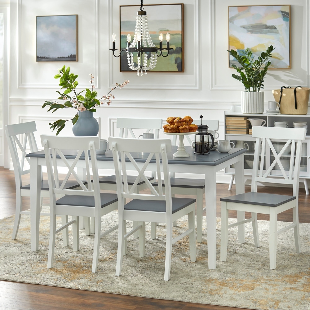 Simple Living Eugenia 7 piece Farmhouse Dining Set