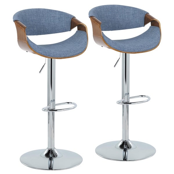 Carson Carrington Sauda Adjustable Bar Stool with Oval Footrest (Set of 2)