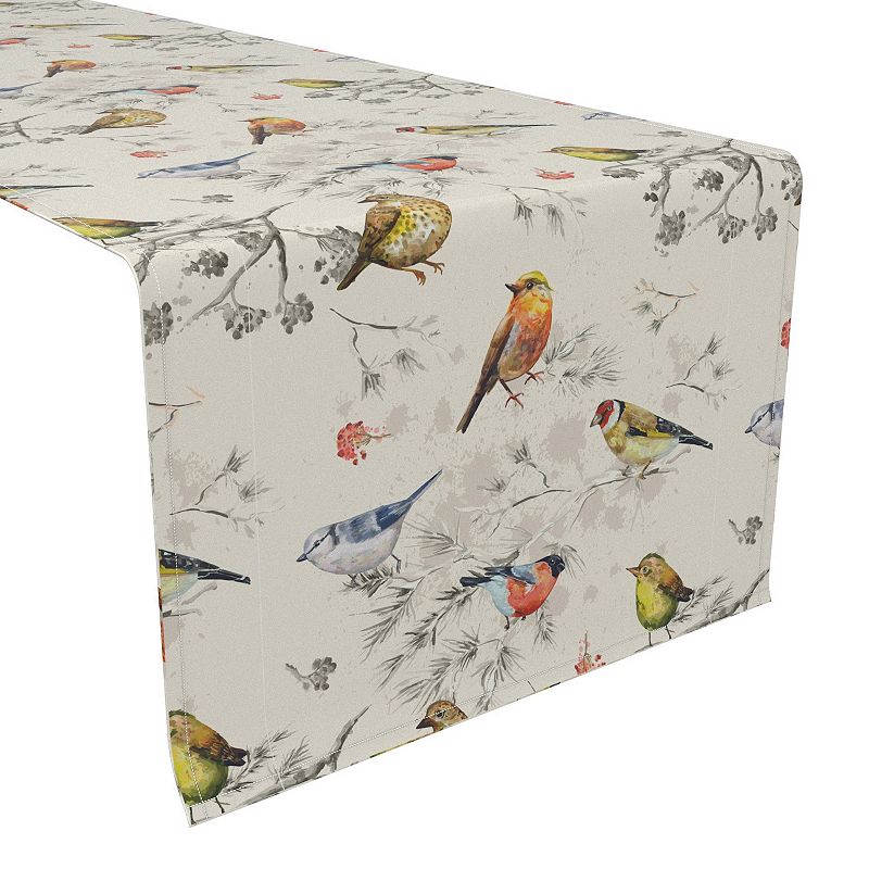 Table Runner， 100% Polyester， 14x108， Bird Watch