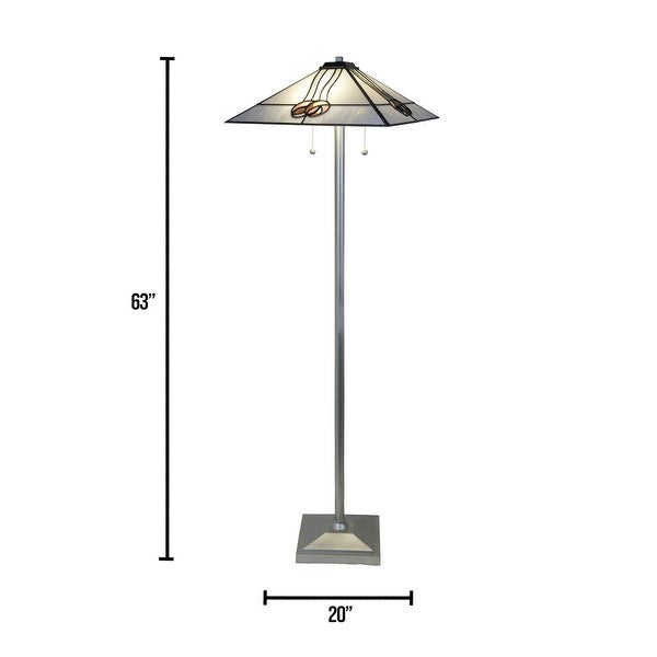 Mack Rose  Floor Lamp - Silver