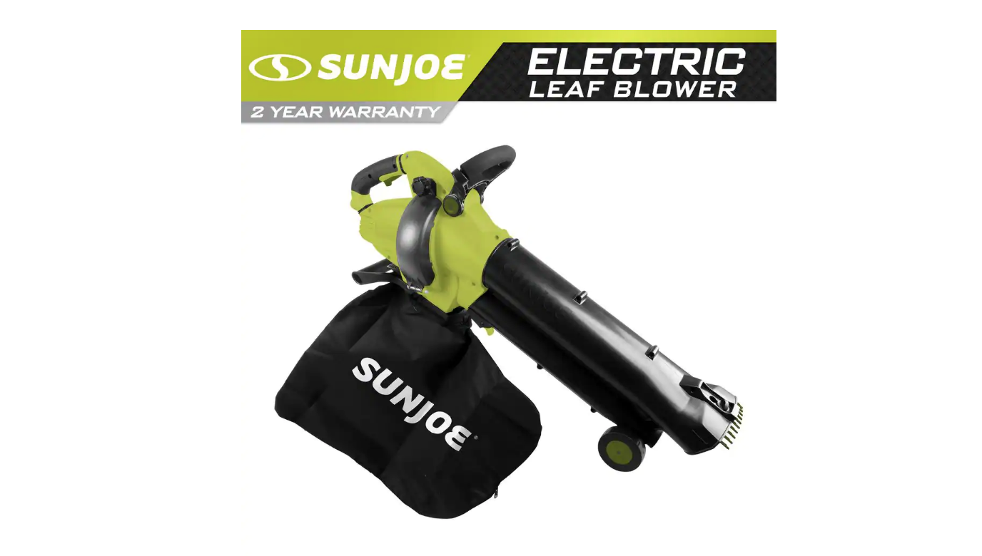 Sun Joe SBJ702E 180 MPH 615 CFM 12 Amp Variable-Speed All-in-One Electric Blower/Vacuum/Mulcher