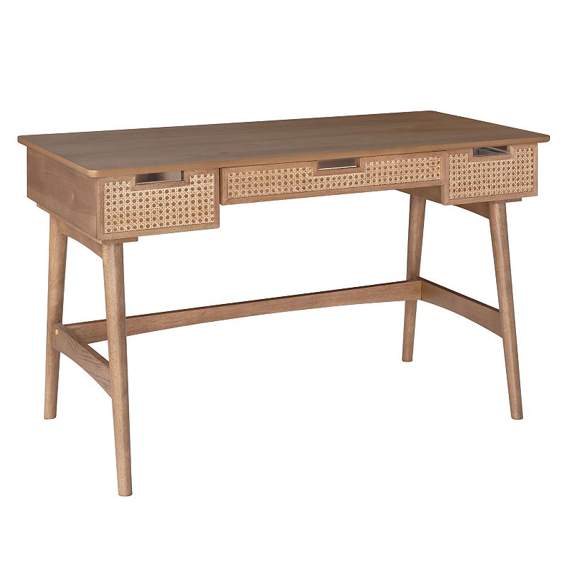 Linon Ryker Rattan Desk