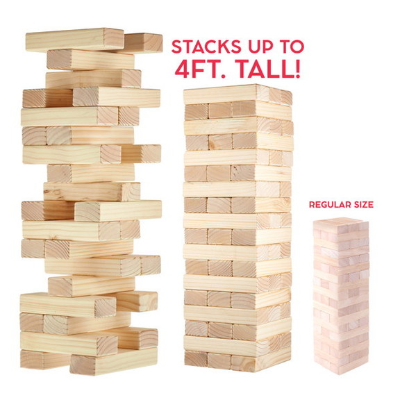 Brybelly Giant Teetering Tower Yard Game