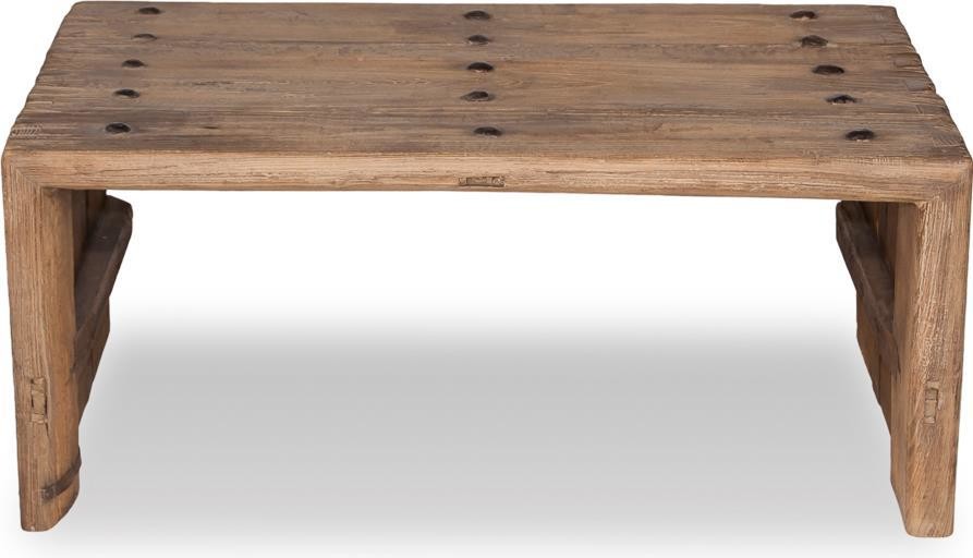 Cocktail Table SARREID Beige Elm   Traditional   Coffee Tables   by EuroLuxHome  Houzz