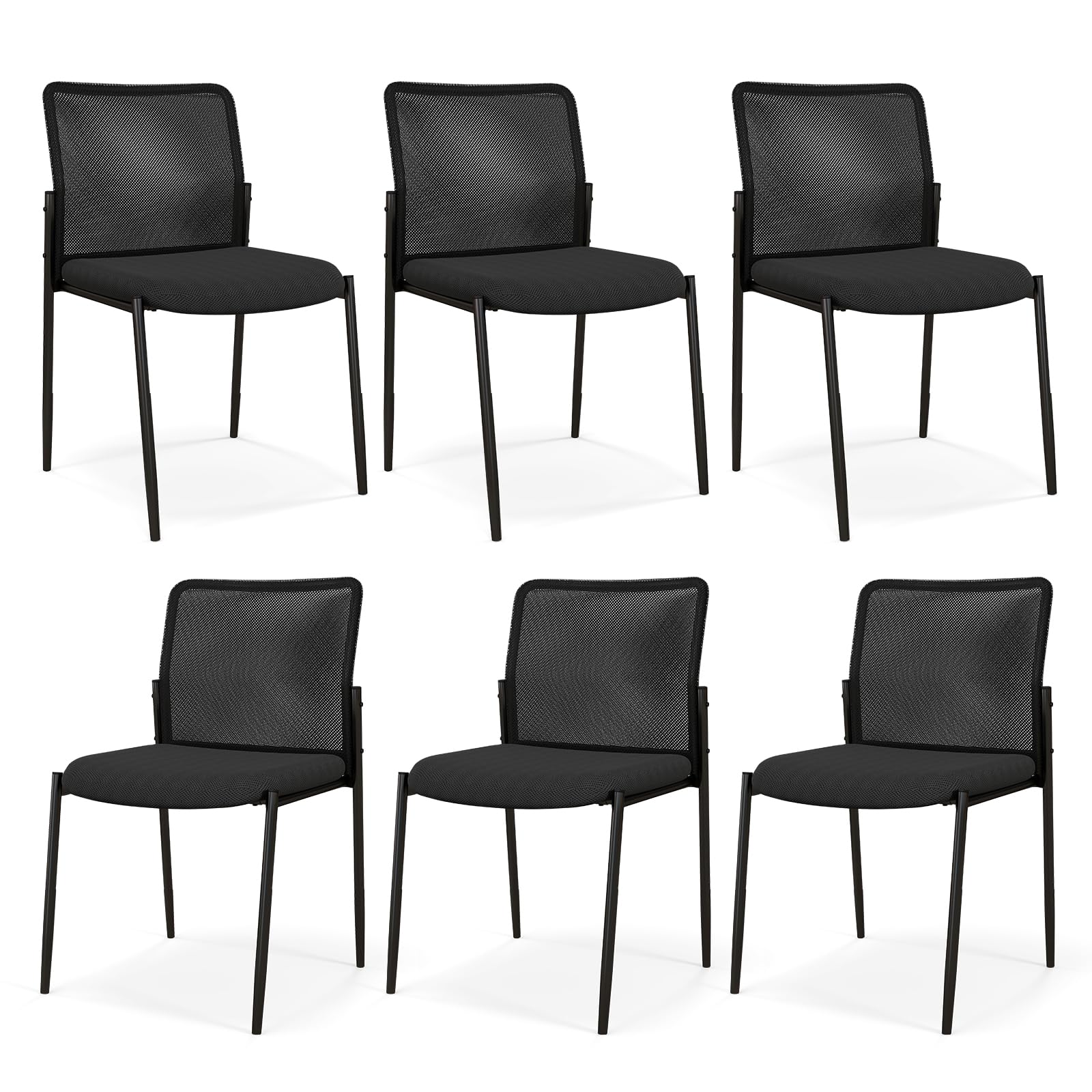 Giantex Waiting Room Chairs - Stackable Guest Chairs w/Ergonomic Backrest