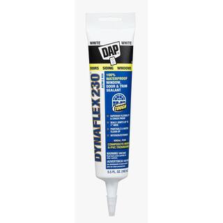 DAP Dynaflex 230 White 5.5 oz. Premium ExteriorInterior Window Door and Trim Sealant 18886