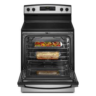 Amana 30 in. 4-Element Freestanding Electric Range in Stainless Steel AER6603SMS