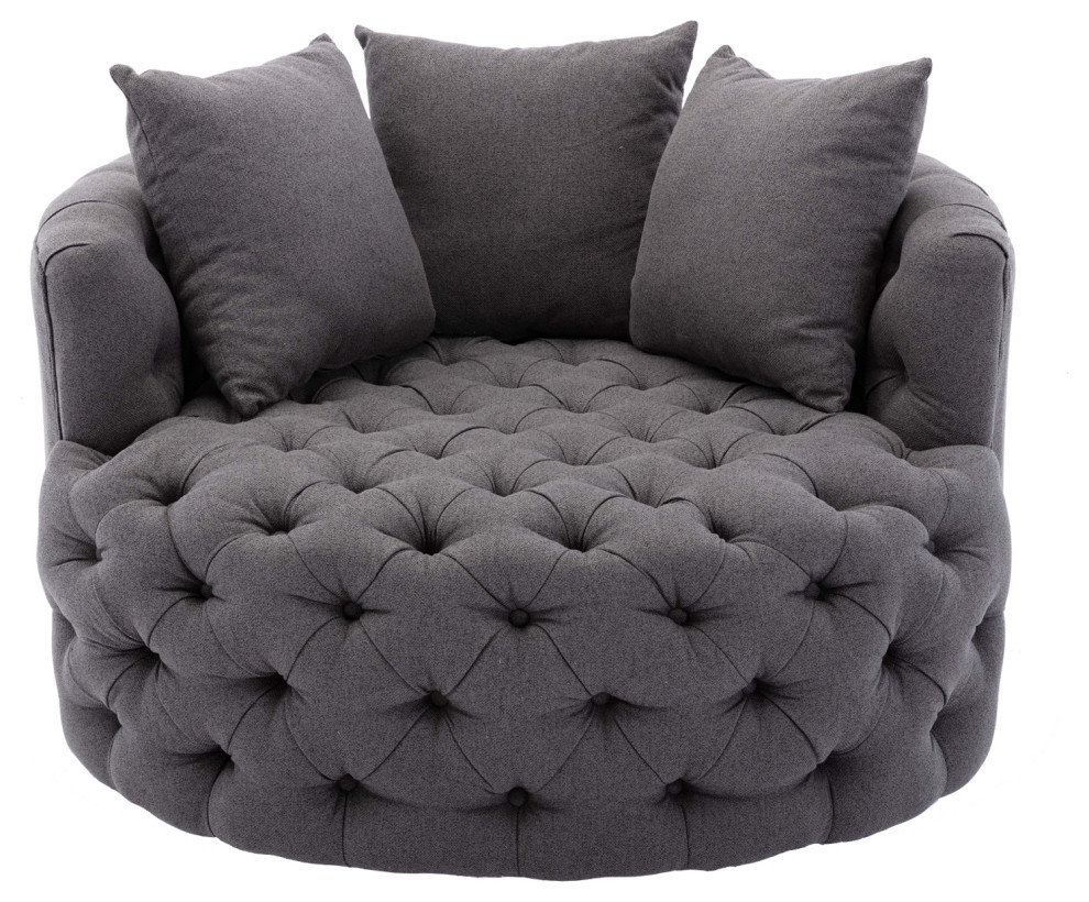 Romeo Modern Ins Swivel Accent Sofa Soft Chair   Transitional   Sofas   by Abrihome  Houzz