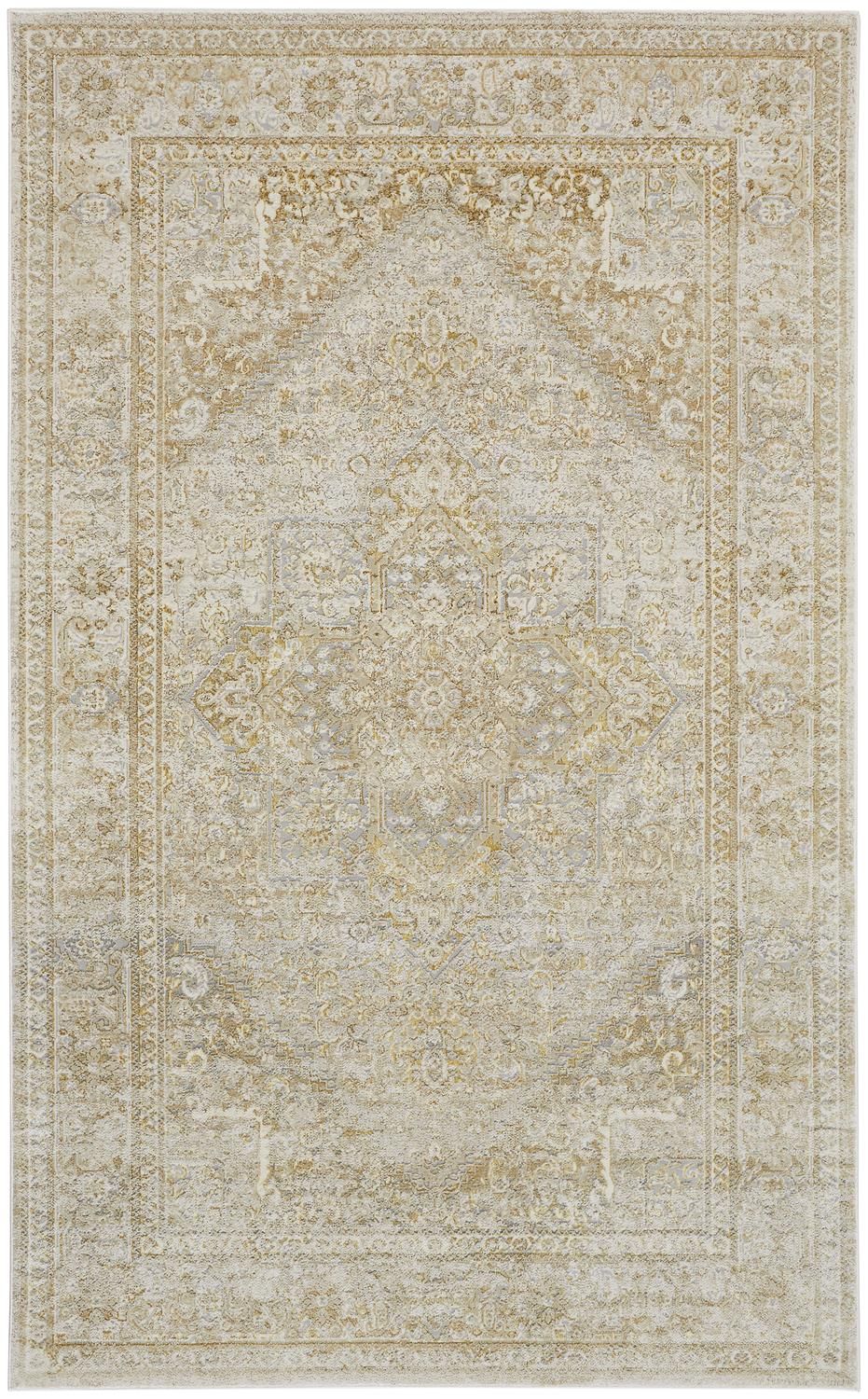 Tripoli Gold and Gray Rug by BD Fine