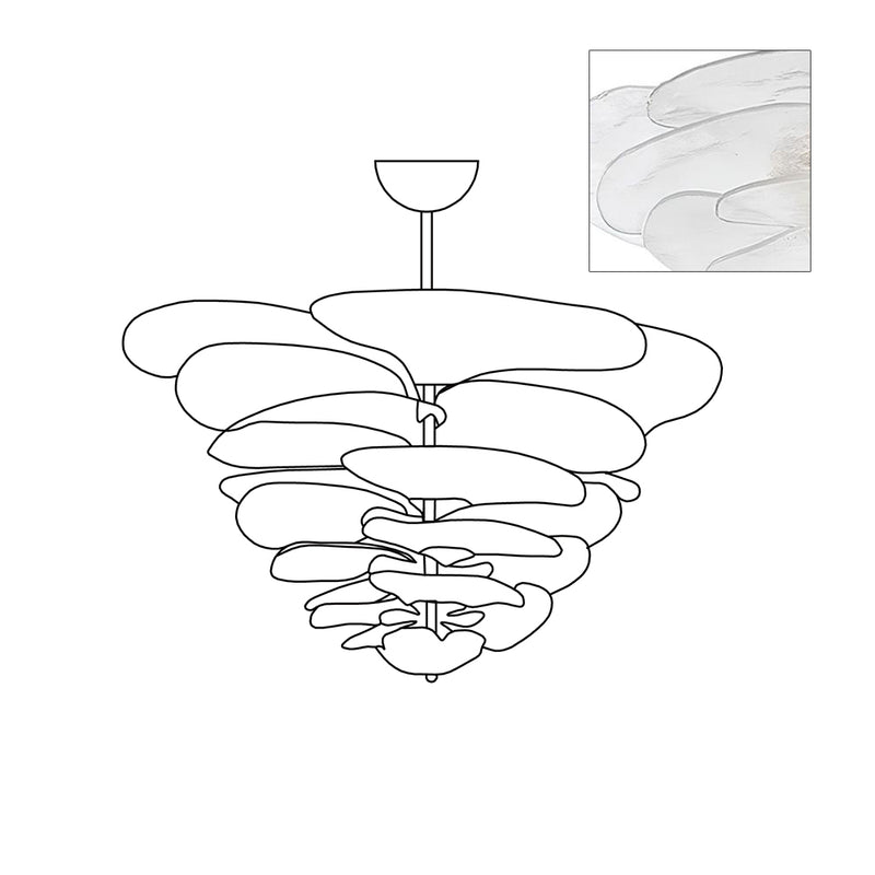 Petals Gold Murano Chandelier