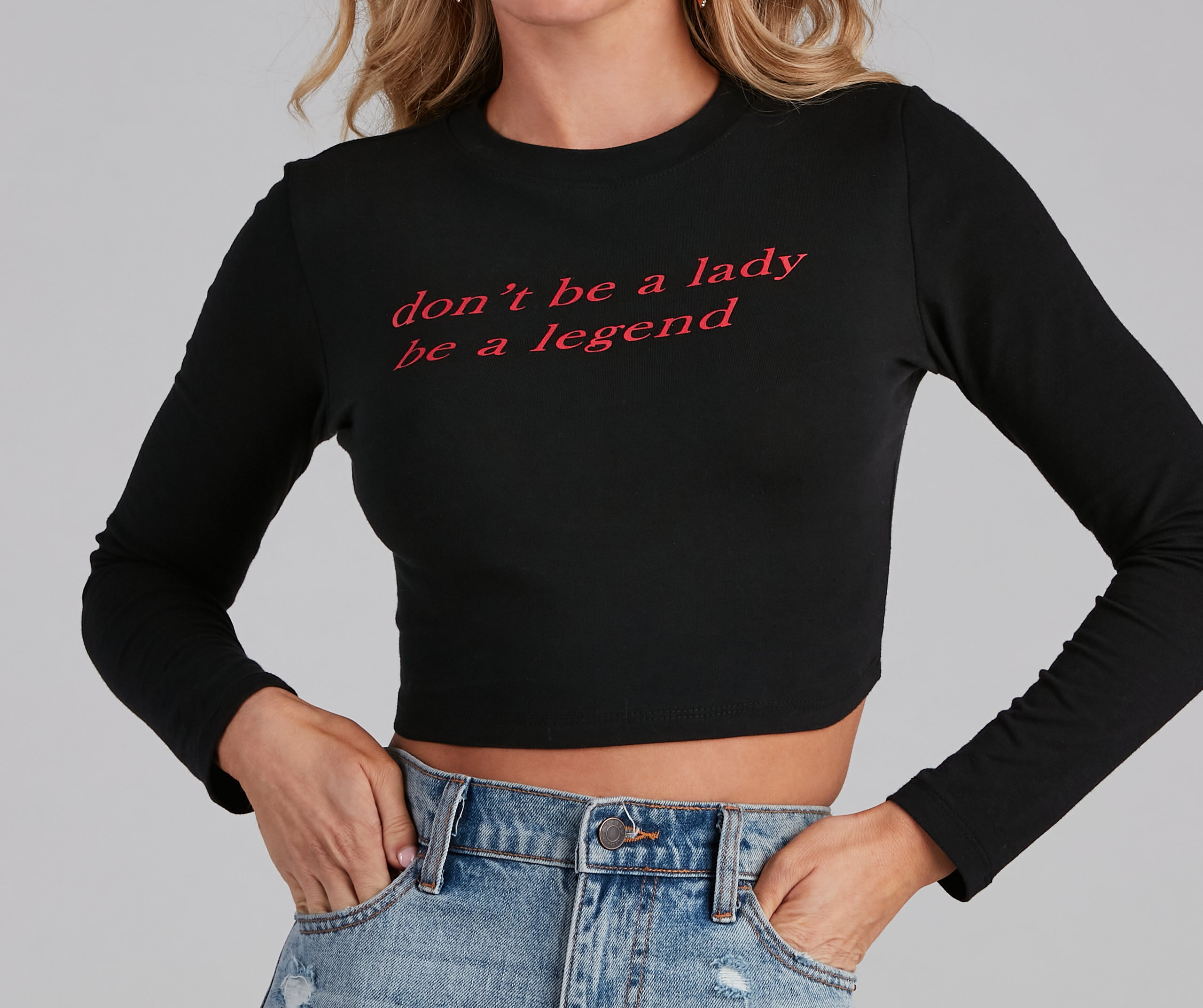 Legendary Lady Graphic Crop Tee