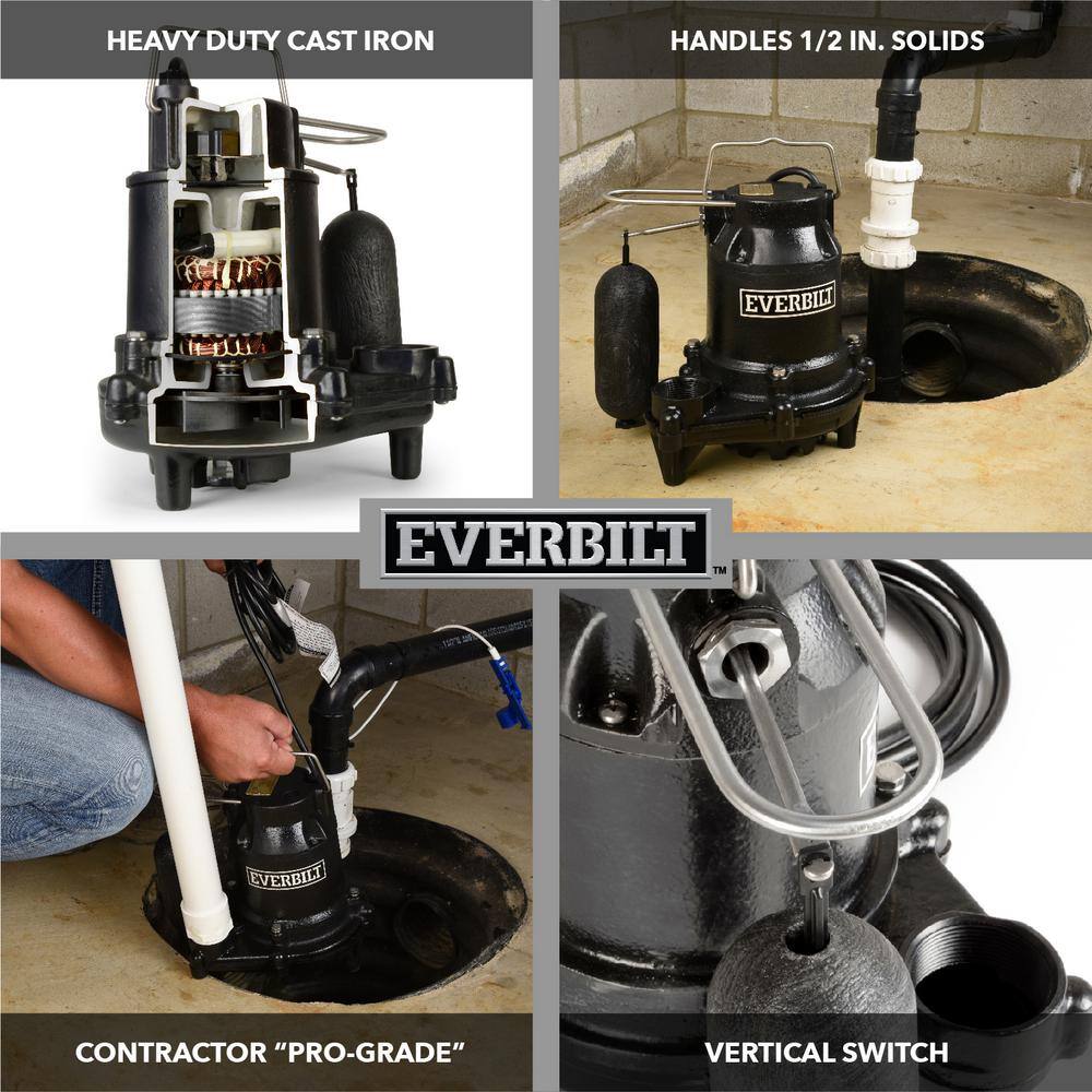 Everbilt 34 HP Pro Snap Action Sump Pump HDS75