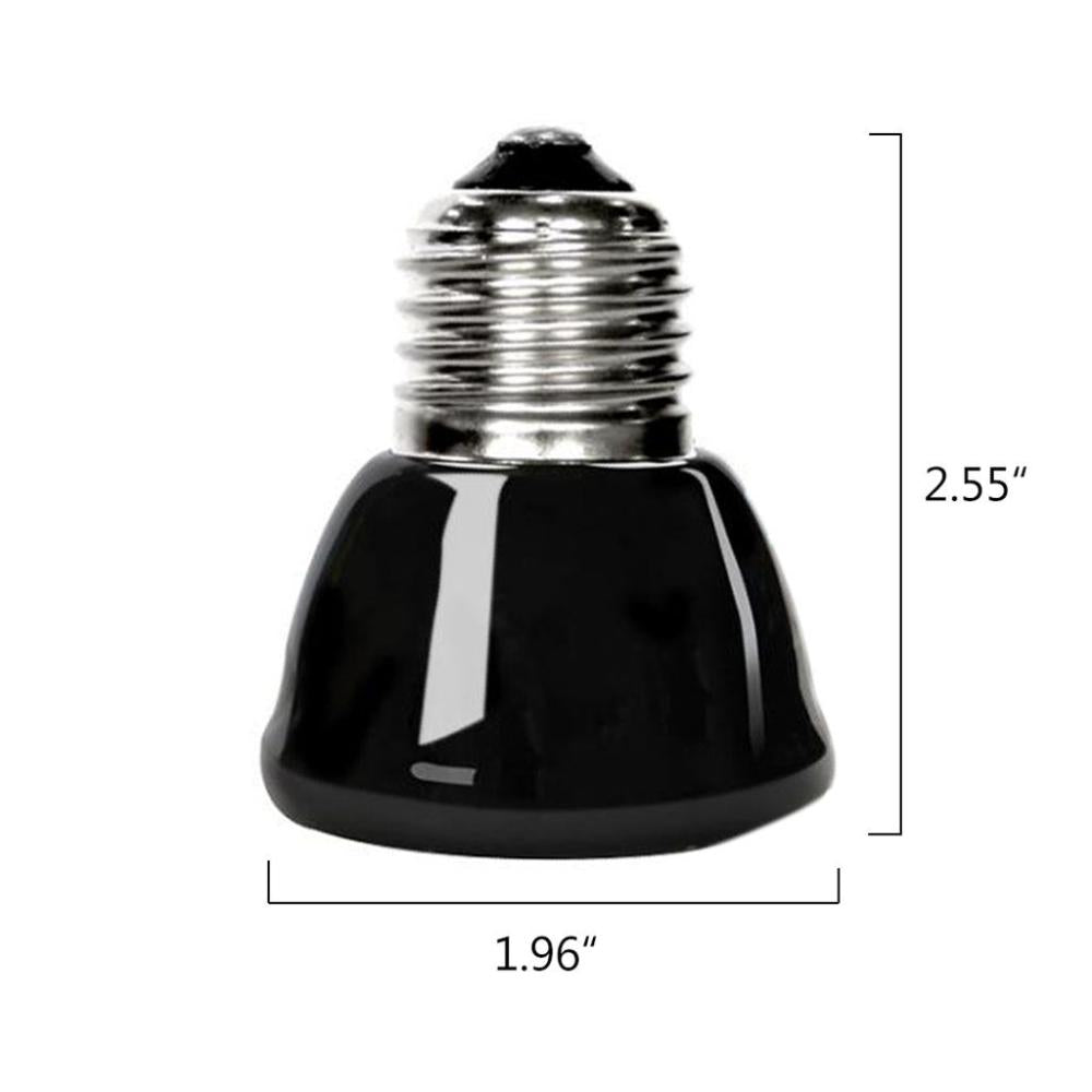 1 pcs 110V/220V Black Far Infrared Ceramic Material for Turtle，Lizard，Chicken Pet Brooder Heating Lamp Reptile Lamp Pet Warmer Bulb 100W 220V