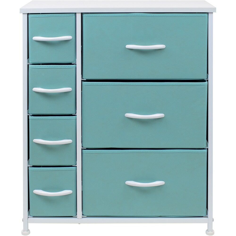 Dresser w/ 7 Drawers  Furniture Storage   Chest Tower for Bedroom