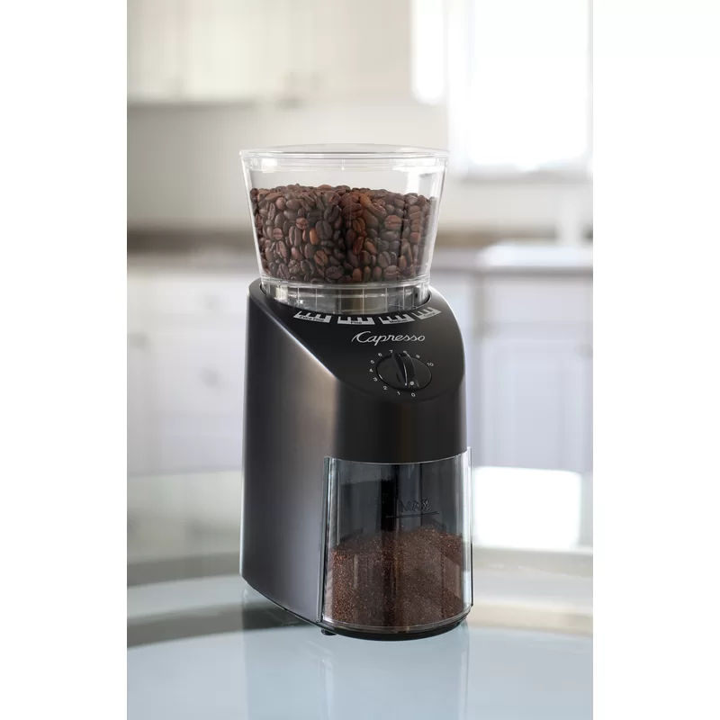 Capresso Infinity Conical Burr Grinder， Black 8.8 oz