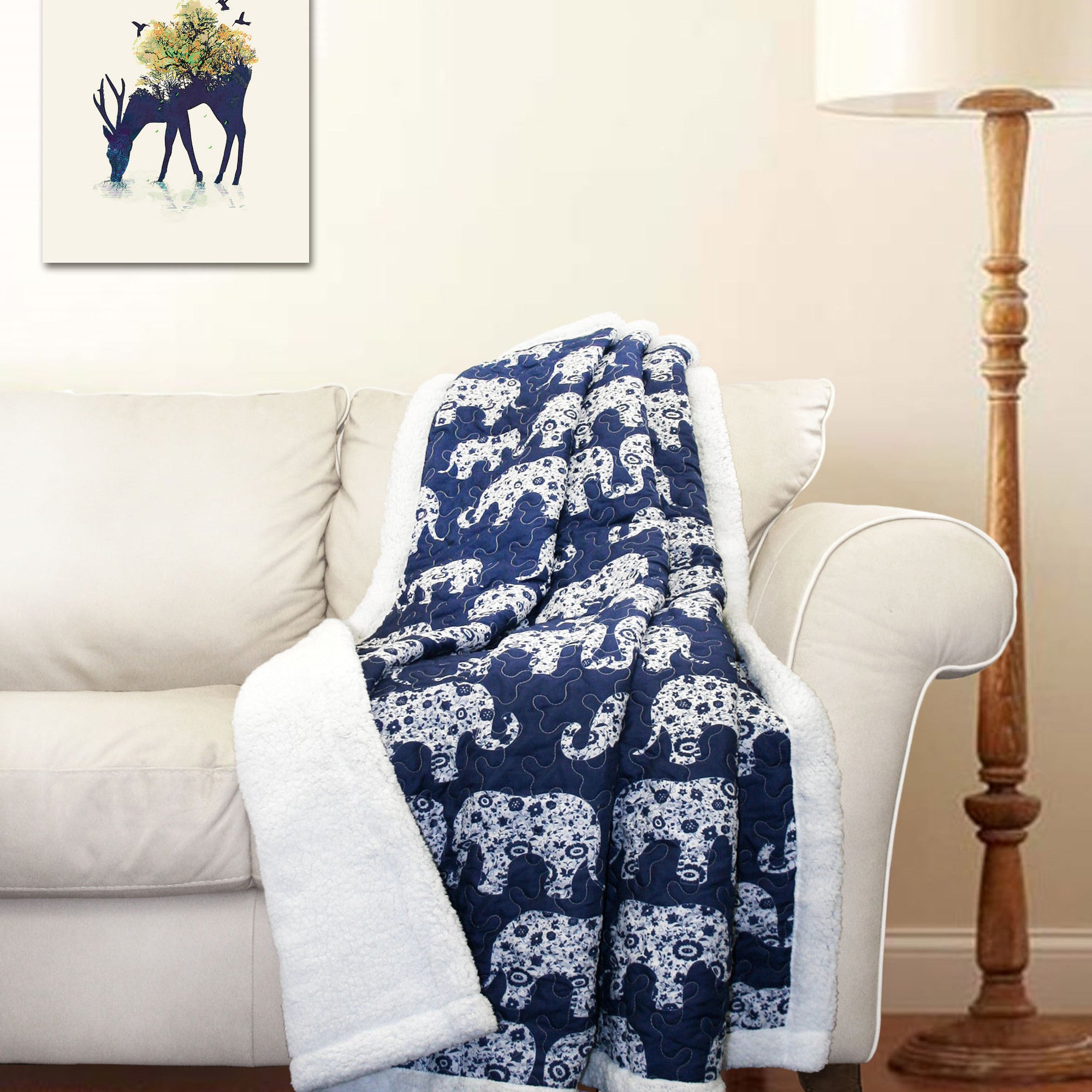 Elephant Parade Sherpa Throw