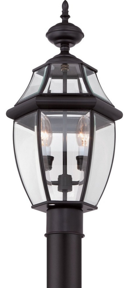 Quoizel Lighting   Newbury   2 Light Large Post Lantern Medici Bronze Finish   Traditional   Post Lights   by ShopFreely  Houzz