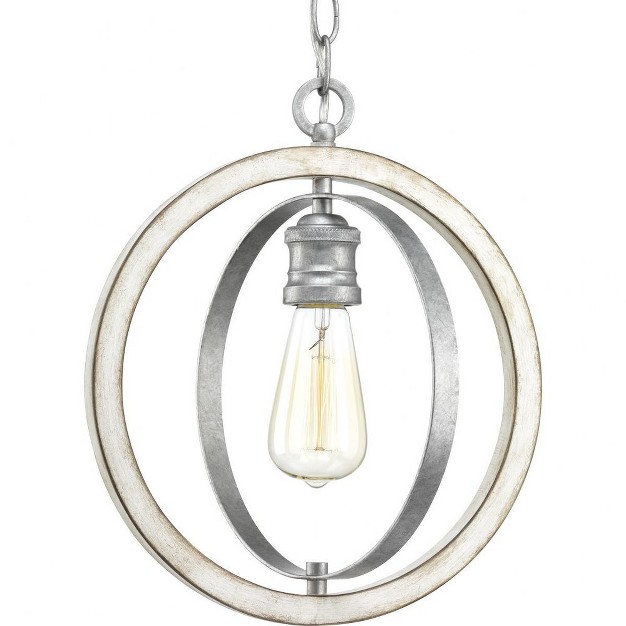 Progress Lighting Conestee 1 light Mini pendant Galvanized Armillary Frame Ideal For Rustic Farmhouse Or Urban Industrial