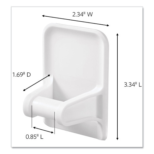 Command Spray Bottle Holder， 2.34w x 1.69d x 3.34h， White， 2 Hangers/4 Strips/Pack (170092ES)