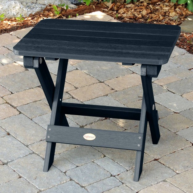 Hamilton 3pc All weather Outdoor Set With Highwood Deck Chairs amp Foldable Side Table Blue