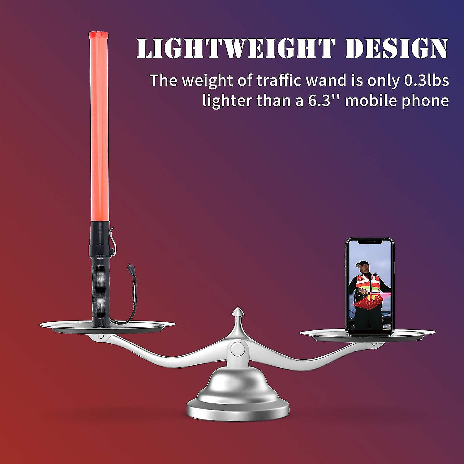 2pack 21inch Signal Traffic Safety Led Traffic Wands For Parking Guides