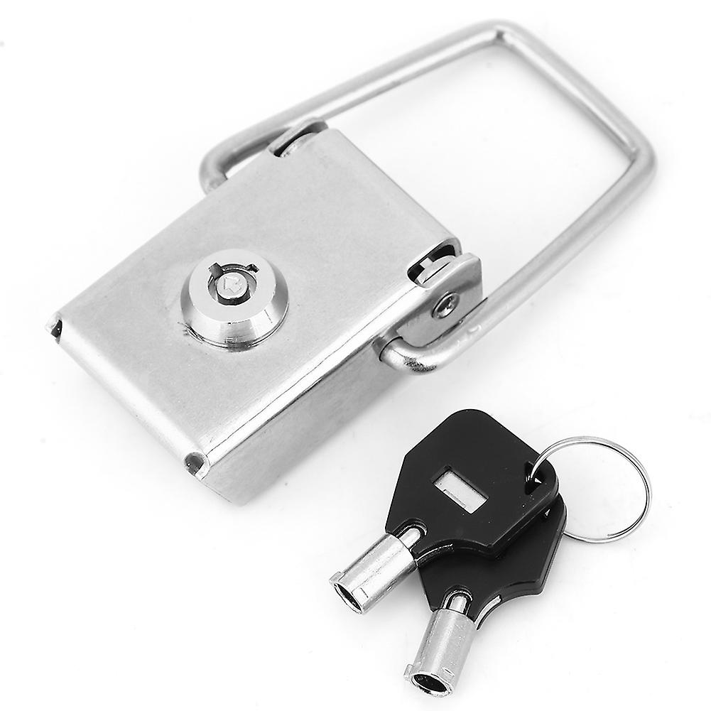 Stainless Steel Hasp Safety Lock Box Case Toggle Latch Catch Buckle Clasp With 2 Keys57mm