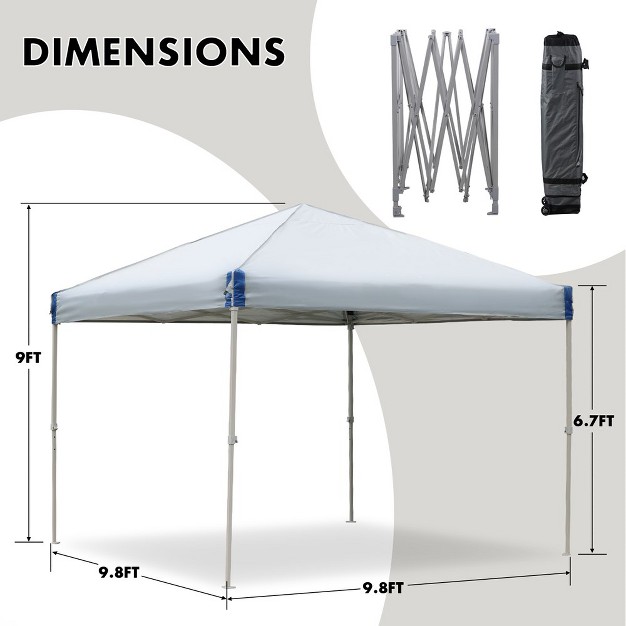 Aoodor 9 8 x27 x9 8 x27 Pop Up Canopy Tent With Roller Bag Portable Instant Shade Canopy