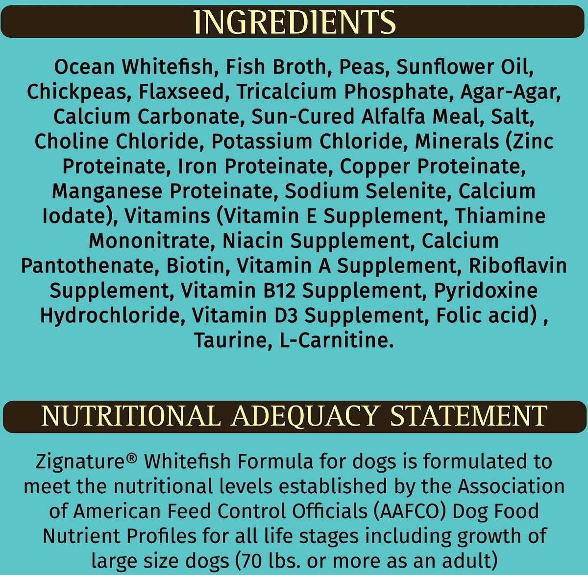 Zignature Whitefish Limited Ingredient Formula Canned Dog Food