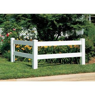 Veranda 1-12 in. x 5-12 in. x 8 ft. White Vinyl Ranch Fence Rail 135040