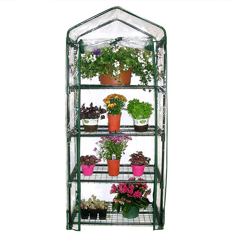 Garden Supplies Greenhouse Replacement Cover Transparent PVC Outdoor Indoor Plants Cover With Roll Up Zipper Door