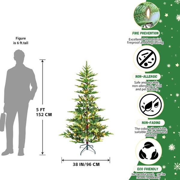 4/5/6/7/8 FT PE/PVC Mixed Automatic Steel Wire Christmas Tree