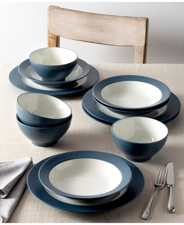 Noritake Colorwave  Rim 12-Piece Dinnerware Set Service for 4