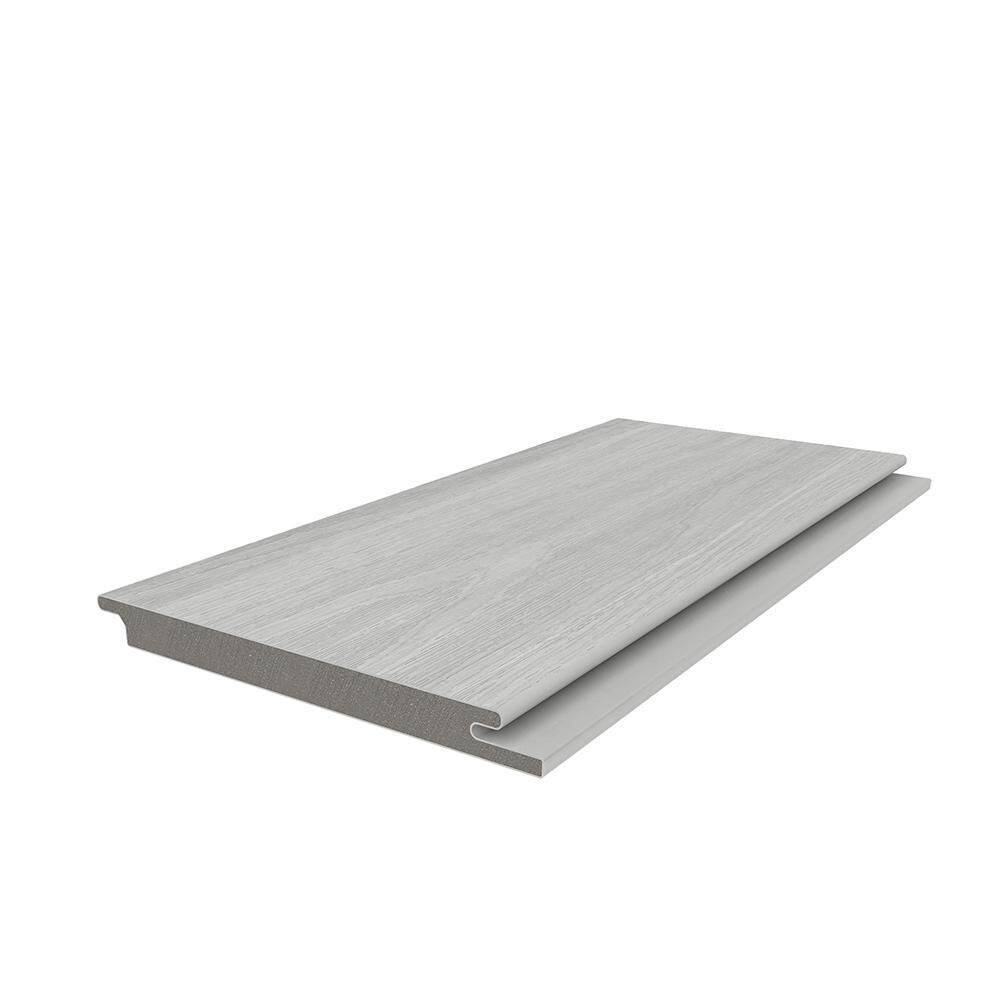 NewTechWood All Weather System 5.5 in. x 96 in. Composite Siding Board in Icelandic Smoke White US09-8-SW