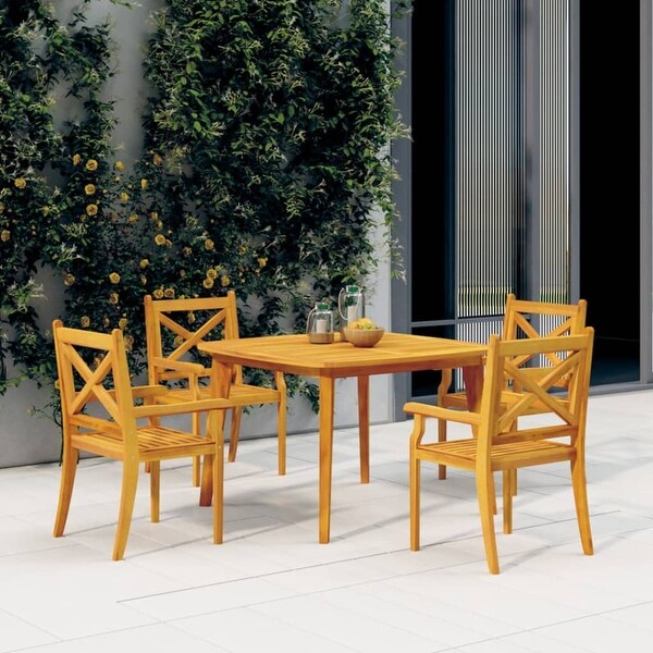 vidaXL 3/5/7/9 Piece Patio Dining Set Solid Wood Acacia