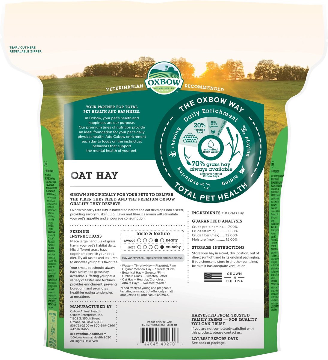 Oxbow Oat Hay Small Animal Food