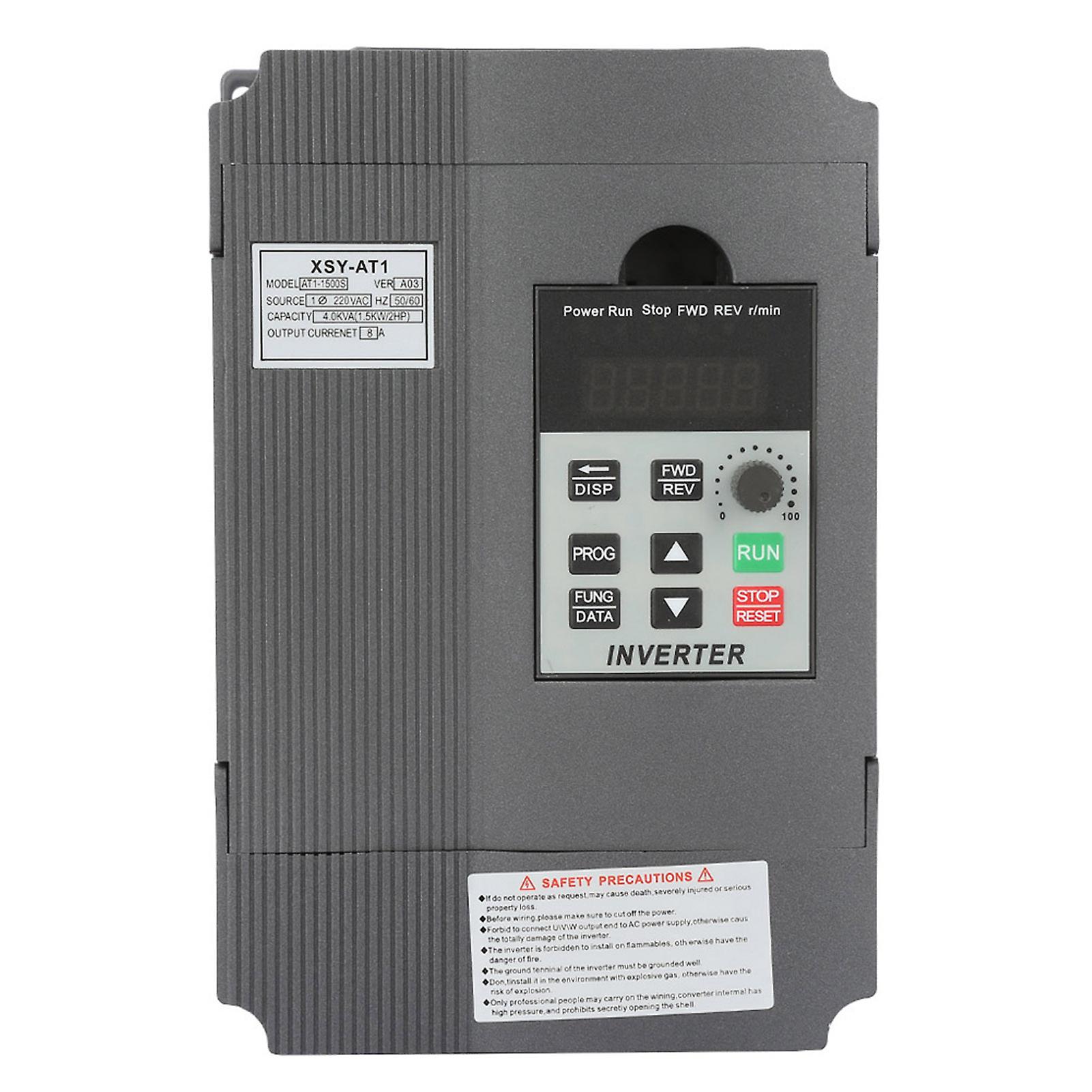 220v Single-phase Variable Frequency Drive Vfd Speed Controller For 3-phase 1.5kw Ac Motor