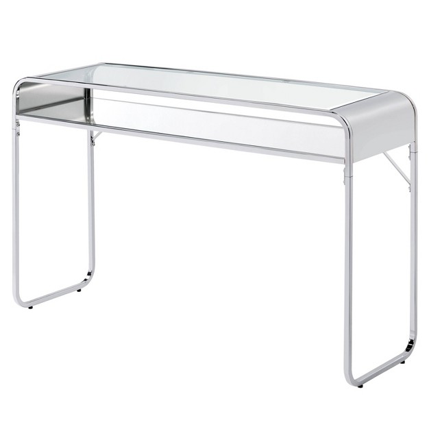 Milrix Sofa Table With Glass Top Mibasics