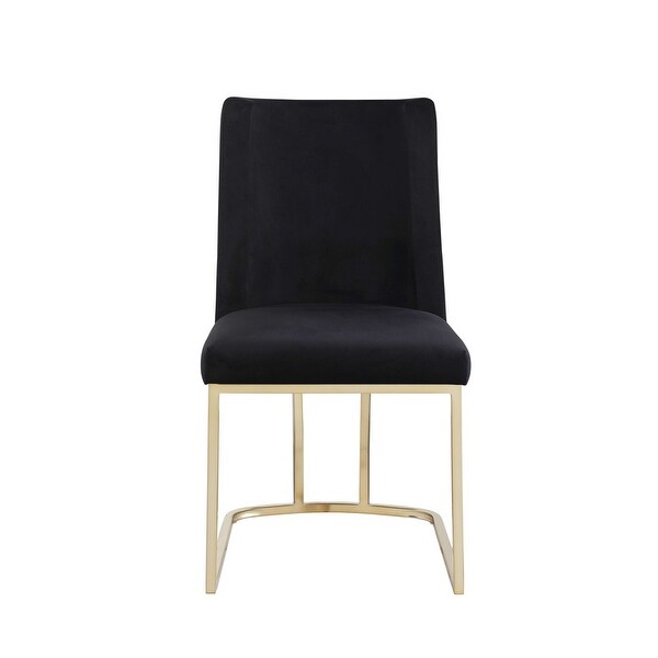 Velvet Upolstered Side Dining Chairs(Set of 2)