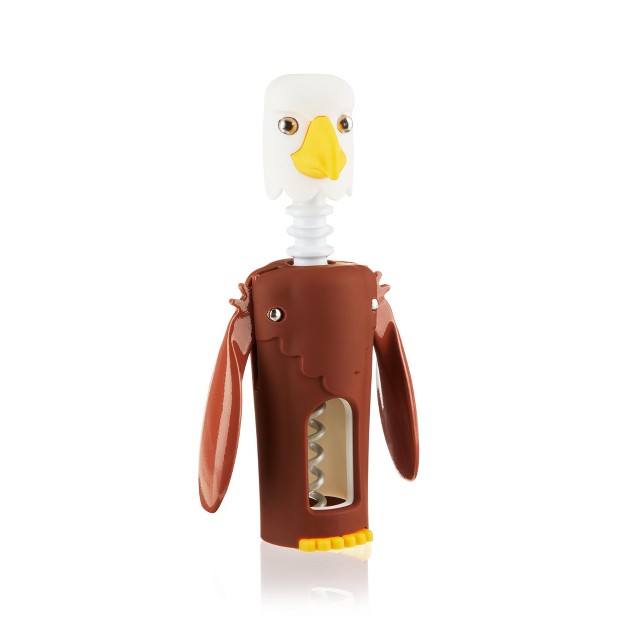 True Zoo Bald Eagle Winged Corkscrew Soft touch Wine Bottle Cork Opener Remover