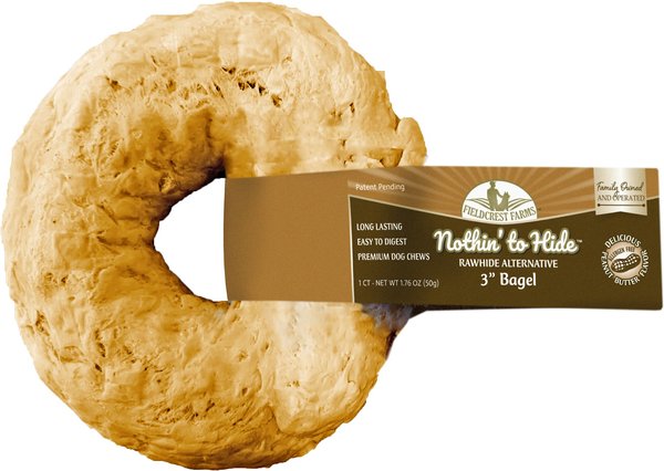 Fieldcrest Farms Nothin' To Hide Bagels Rawhide Alternative Peanut Butter Flavor Natural Chew Dog Treat